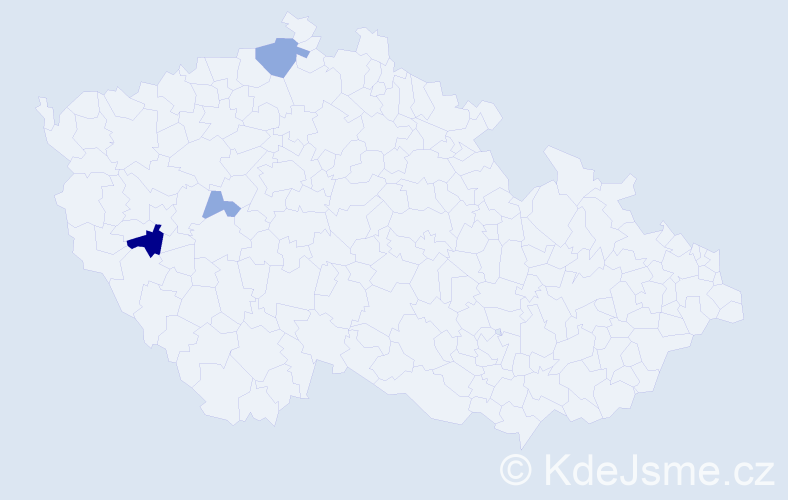 Příjmení: 'Méner', počet výskytů 7 v celé ČR