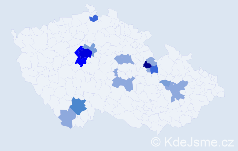 Příjmení: 'Freudl', počet výskytů 42 v celé ČR