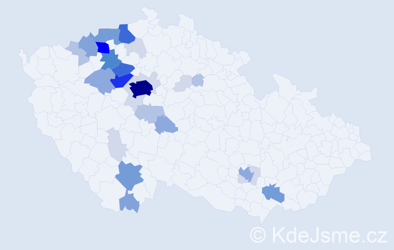 Příjmení: 'Vykouk', počet výskytů 114 v celé ČR