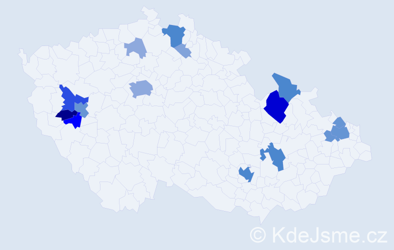 Příjmení: 'Spillerová', počet výskytů 58 v celé ČR