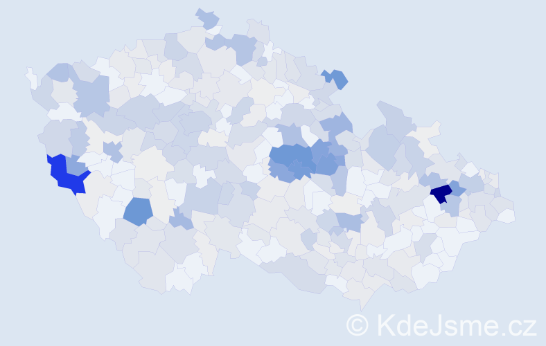 Příjmení: 'Sokol', počet výskytů 1482 v celé ČR