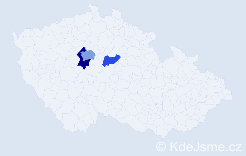 Příjmení: 'Ndiaye', počet výskytů 14 v celé ČR