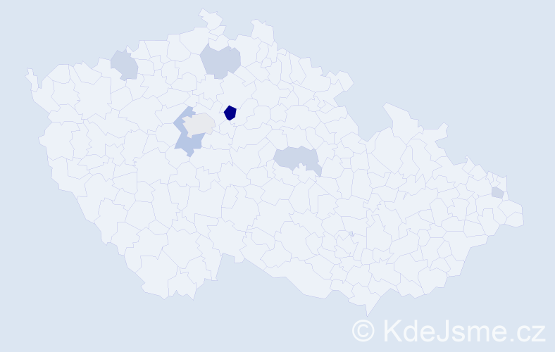 Příjmení: 'Kotvas', počet výskytů 12 v celé ČR
