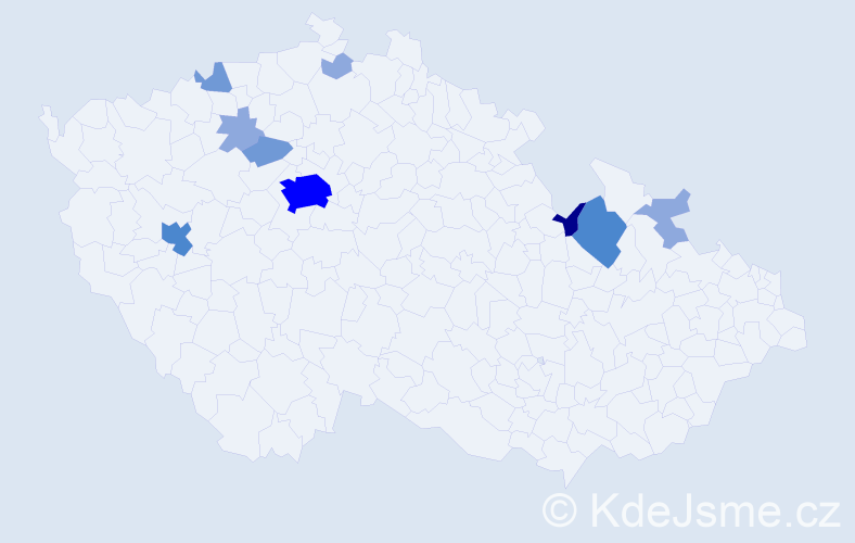 Příjmení: 'Dono', počet výskytů 23 v celé ČR