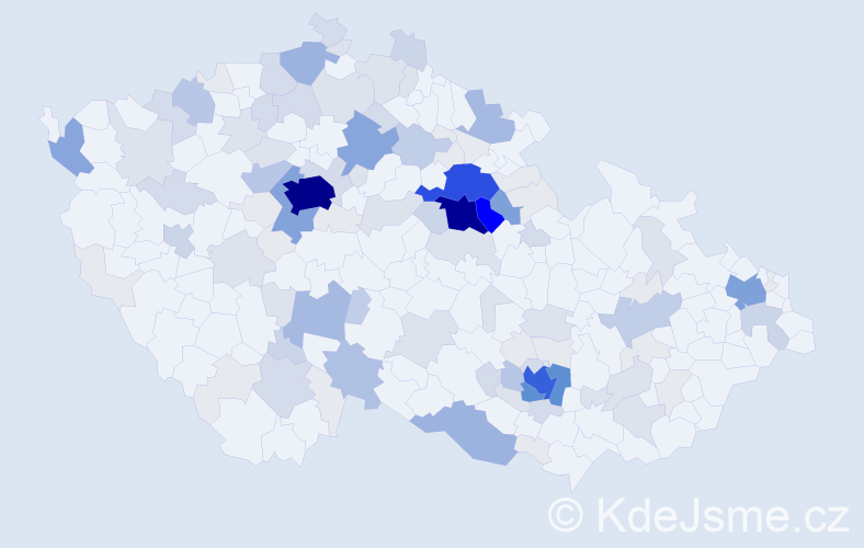 Příjmení: 'Kamenická', počet výskytů 490 v celé ČR
