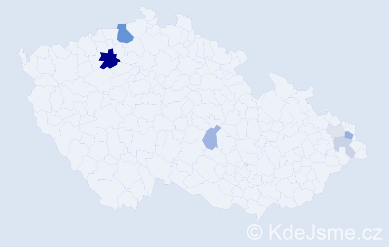 Příjmení: 'Křibalová', počet výskytů 16 v celé ČR