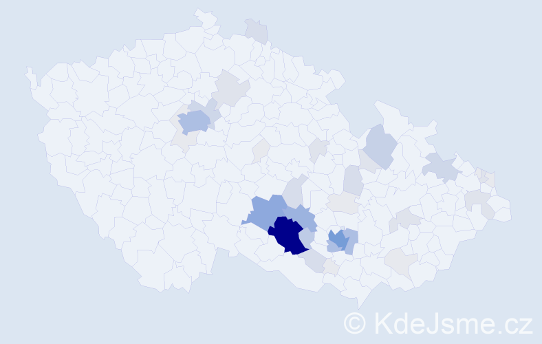 Příjmení: 'Vostal', počet výskytů 164 v celé ČR