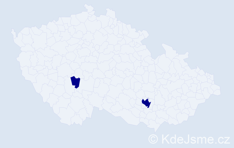 Příjmení: 'Lebel', počet výskytů 2 v celé ČR