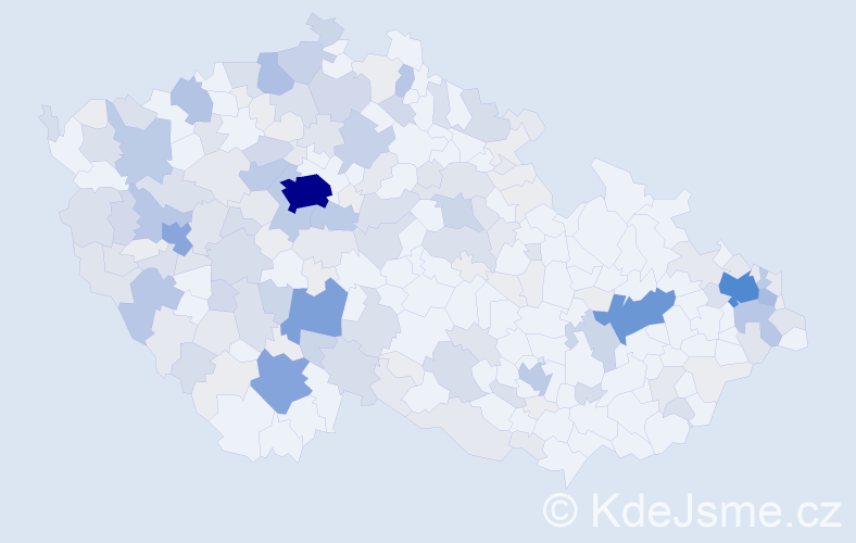 Příjmení: 'Stach', počet výskytů 671 v celé ČR