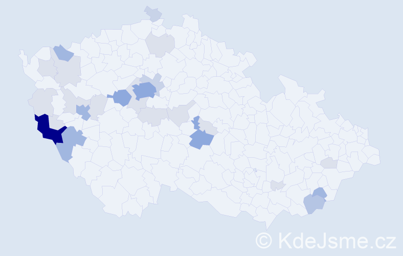 Příjmení: 'Thomayerová', počet výskytů 76 v celé ČR