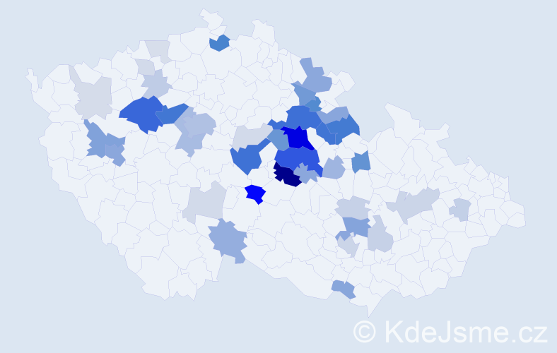 Příjmení: 'Mejtská', počet výskytů 151 v celé ČR
