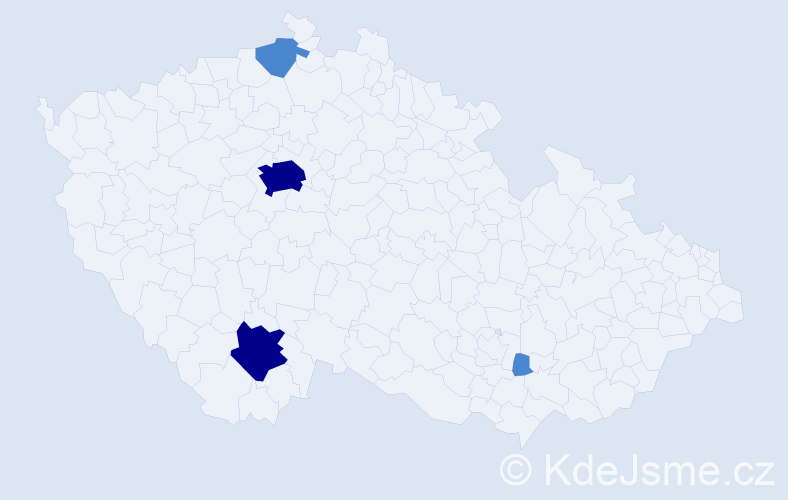 Příjmení: 'Kolodzejová', počet výskytů 8 v celé ČR