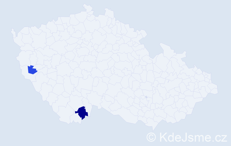 Příjmení: 'Koritáková', počet výskytů 3 v celé ČR