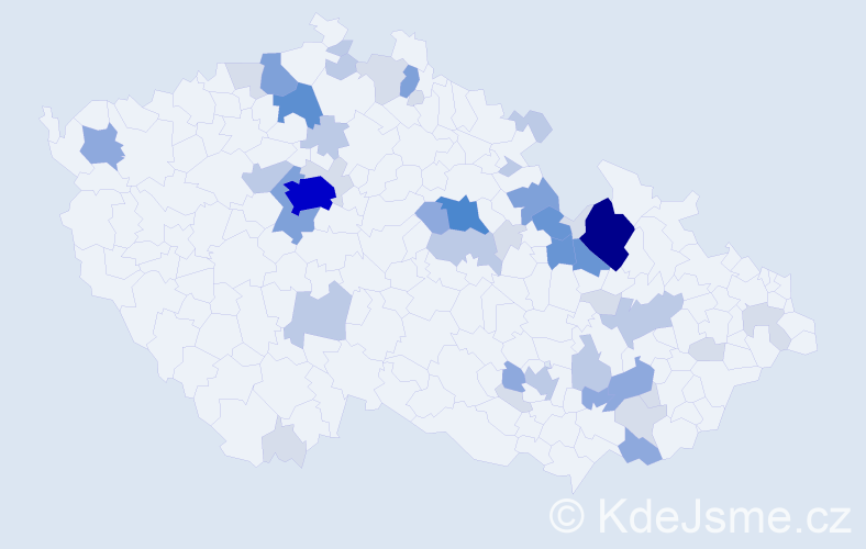 Příjmení: 'Katzer', počet výskytů 147 v celé ČR