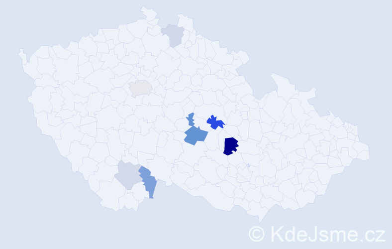 Příjmení: 'Hitzgerová', počet výskytů 13 v celé ČR
