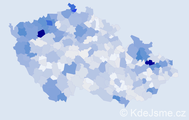 Příjmení: 'Kováčová', počet výskytů 3269 v celé ČR
