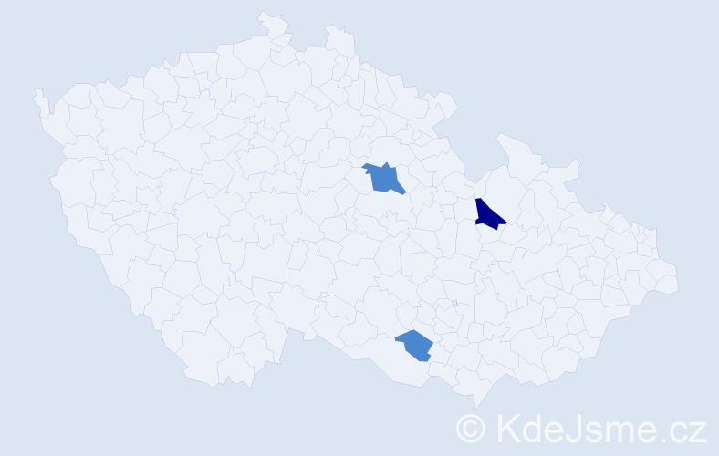 Příjmení: 'Borbely', počet výskytů 5 v celé ČR