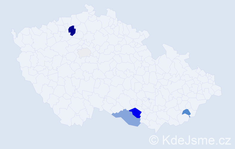Příjmení: 'Taligová', počet výskytů 9 v celé ČR