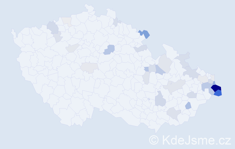 Příjmení: 'Stryja', počet výskytů 125 v celé ČR