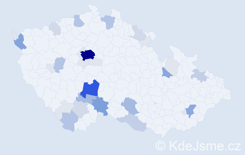 Příjmení: 'Machoň', počet výskytů 134 v celé ČR