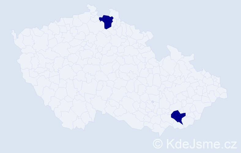 Příjmení: 'Pavludi', počet výskytů 2 v celé ČR