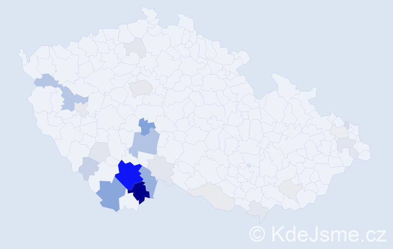 Příjmení: 'Candrová', počet výskytů 113 v celé ČR