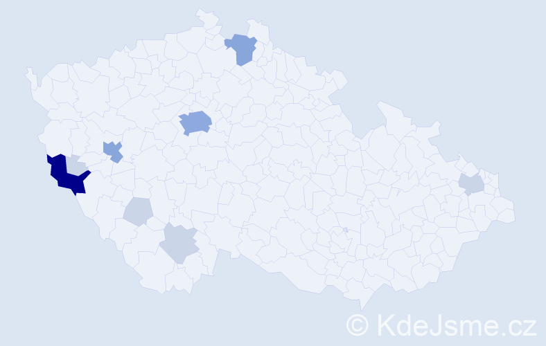 Příjmení: 'Paidarová', počet výskytů 52 v celé ČR