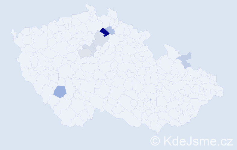 Příjmení: 'Wiedemanová', počet výskytů 16 v celé ČR