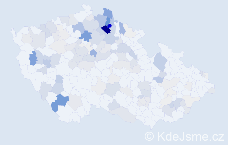 Příjmení: 'Bursa', počet výskytů 466 v celé ČR