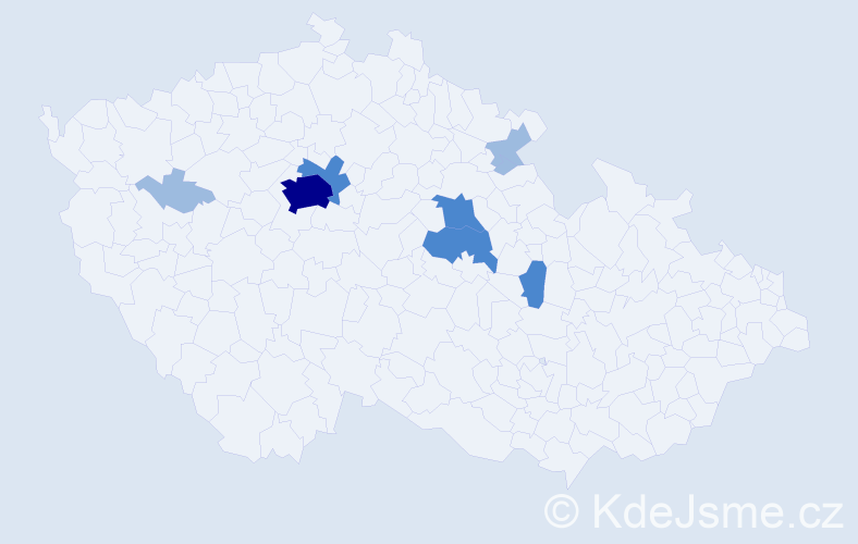 Příjmení: 'Padyásek', počet výskytů 15 v celé ČR