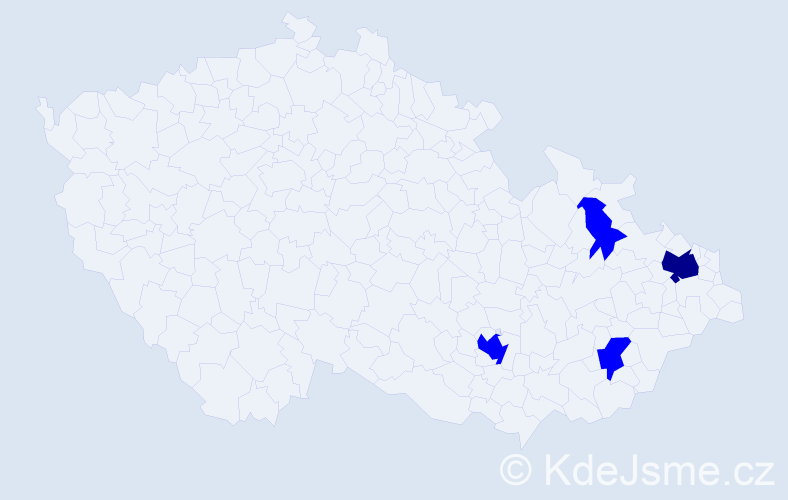 Příjmení: 'Soporská', počet výskytů 9 v celé ČR