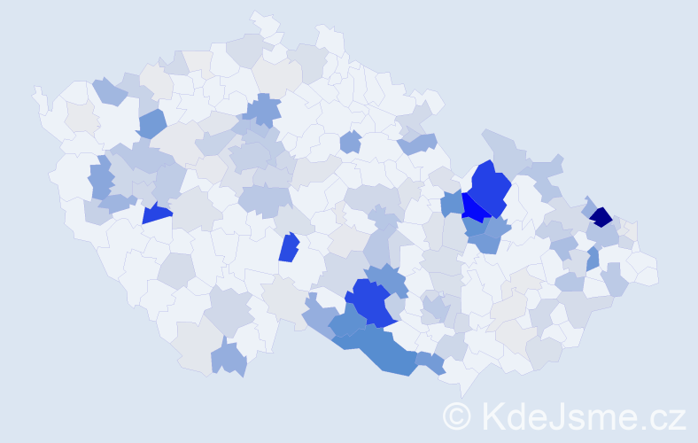 Příjmení: 'Šula', počet výskytů 504 v celé ČR