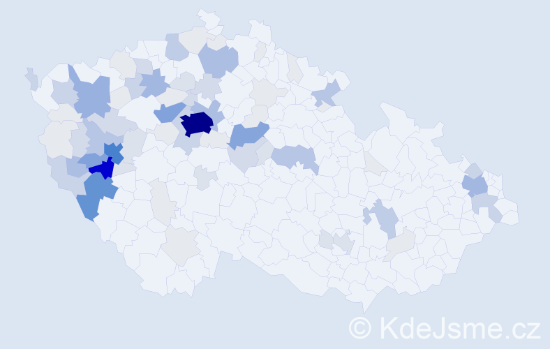 Příjmení: 'Hodan', počet výskytů 332 v celé ČR