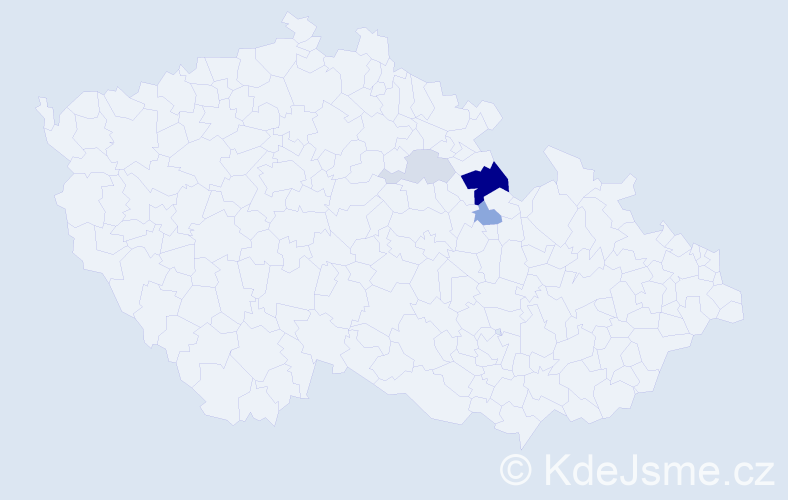 Příjmení: 'Laliová', počet výskytů 8 v celé ČR