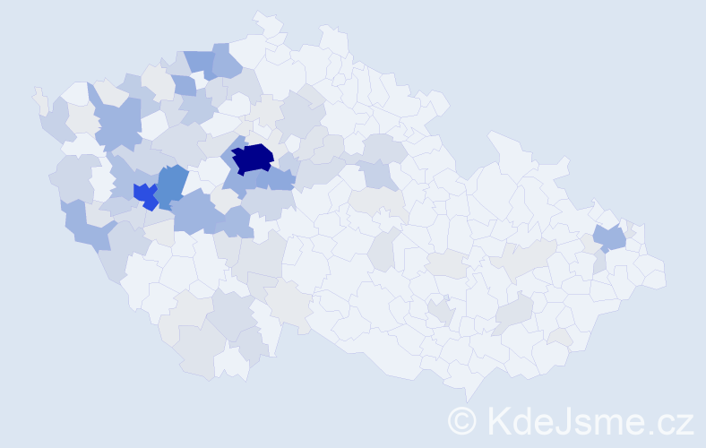 Příjmení: 'Kraft', počet výskytů 368 v celé ČR