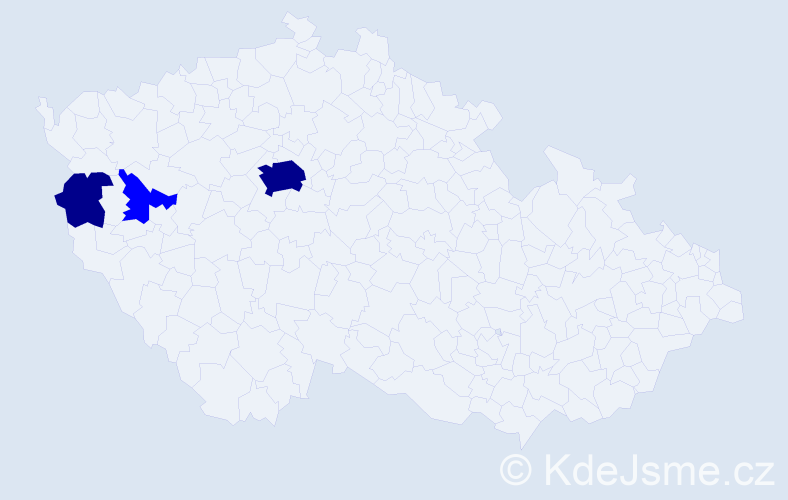Příjmení: 'Siládiová', počet výskytů 5 v celé ČR