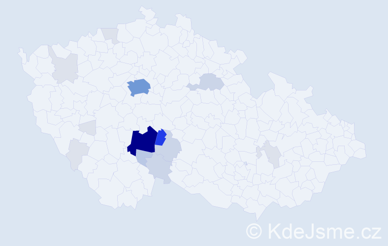 Příjmení: 'Krátoška', počet výskytů 68 v celé ČR