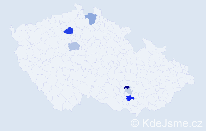 Příjmení: 'Beresh', počet výskytů 9 v celé ČR