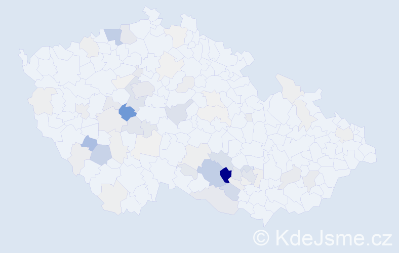 Příjmení: 'Hadraba', počet výskytů 267 v celé ČR