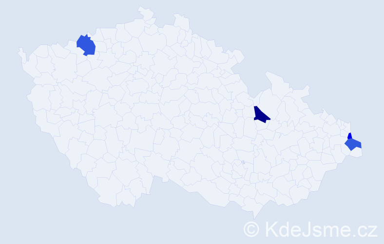 Příjmení: 'Bassler', počet výskytů 12 v celé ČR