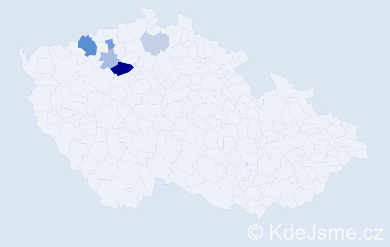 Příjmení: 'Pruskavec', počet výskytů 14 v celé ČR