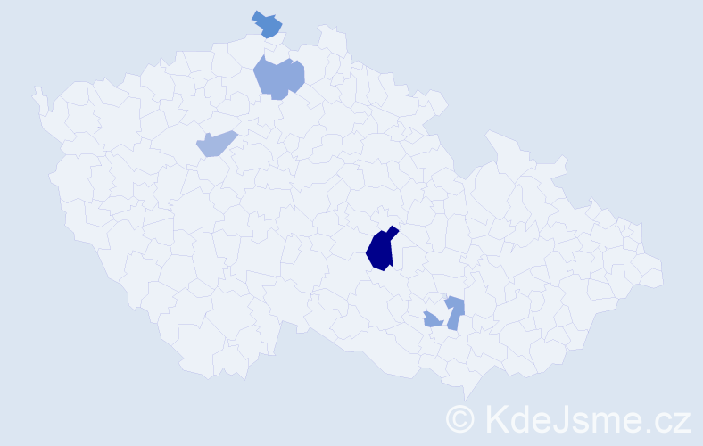 Příjmení: 'Kovalenková', počet výskytů 7 v celé ČR