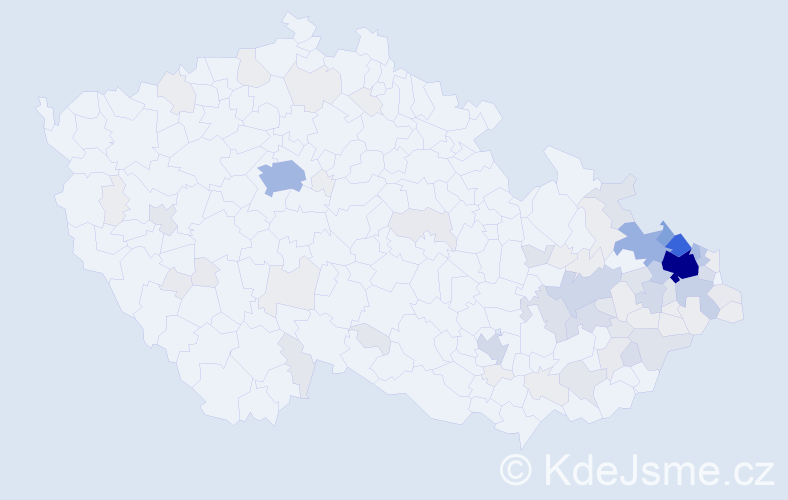 Příjmení: 'Návrat', počet výskytů 420 v celé ČR