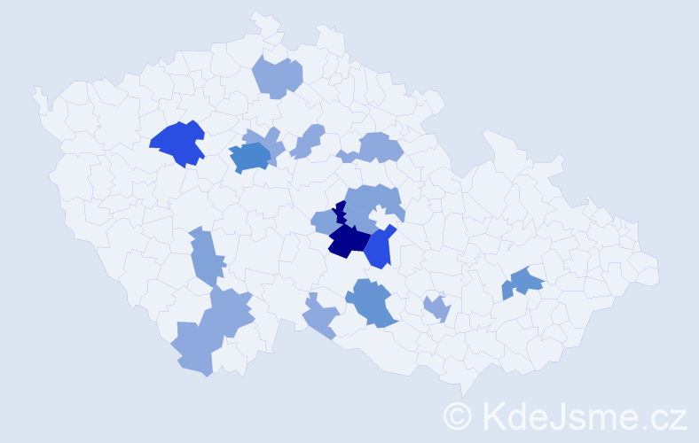 Příjmení: 'Remar', počet výskytů 44 v celé ČR