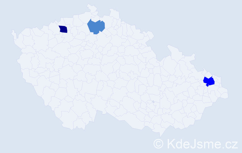 Příjmení: 'Nemčiková', počet výskytů 6 v celé ČR