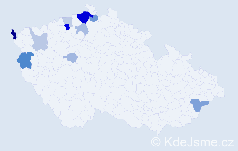 Příjmení: 'Gebhardt', počet výskytů 20 v celé ČR