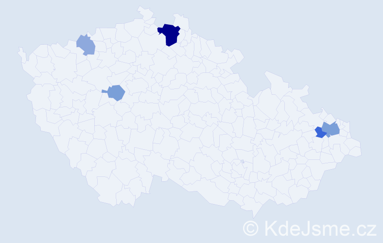 Příjmení: 'Ronec', počet výskytů 16 v celé ČR