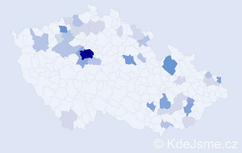Příjmení: 'Hilbertová', počet výskytů 91 v celé ČR