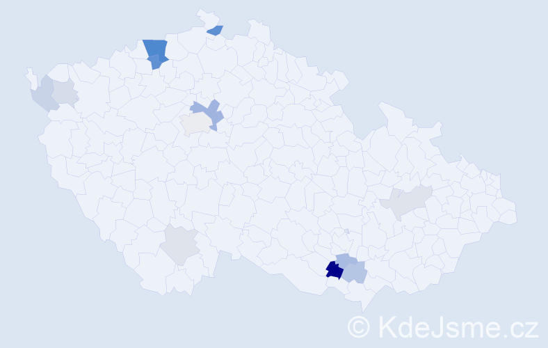Příjmení: 'Birkner', počet výskytů 28 v celé ČR