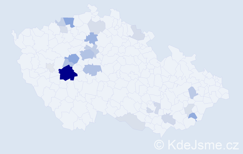 Příjmení: 'Havrlíková', počet výskytů 67 v celé ČR